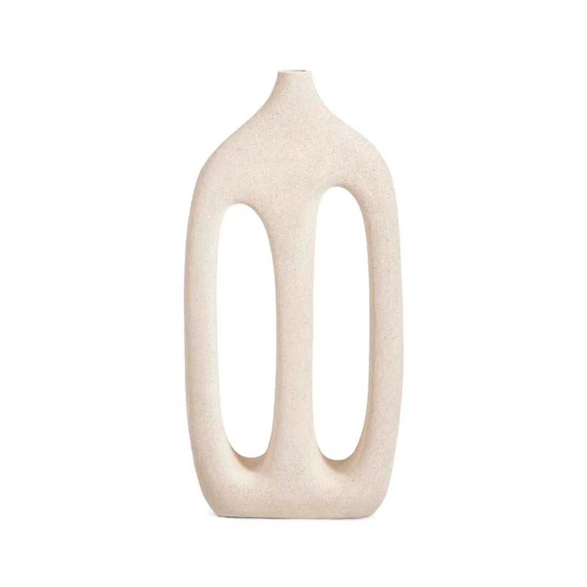 Vaso Decorativo em Off-White Escultural Ellos