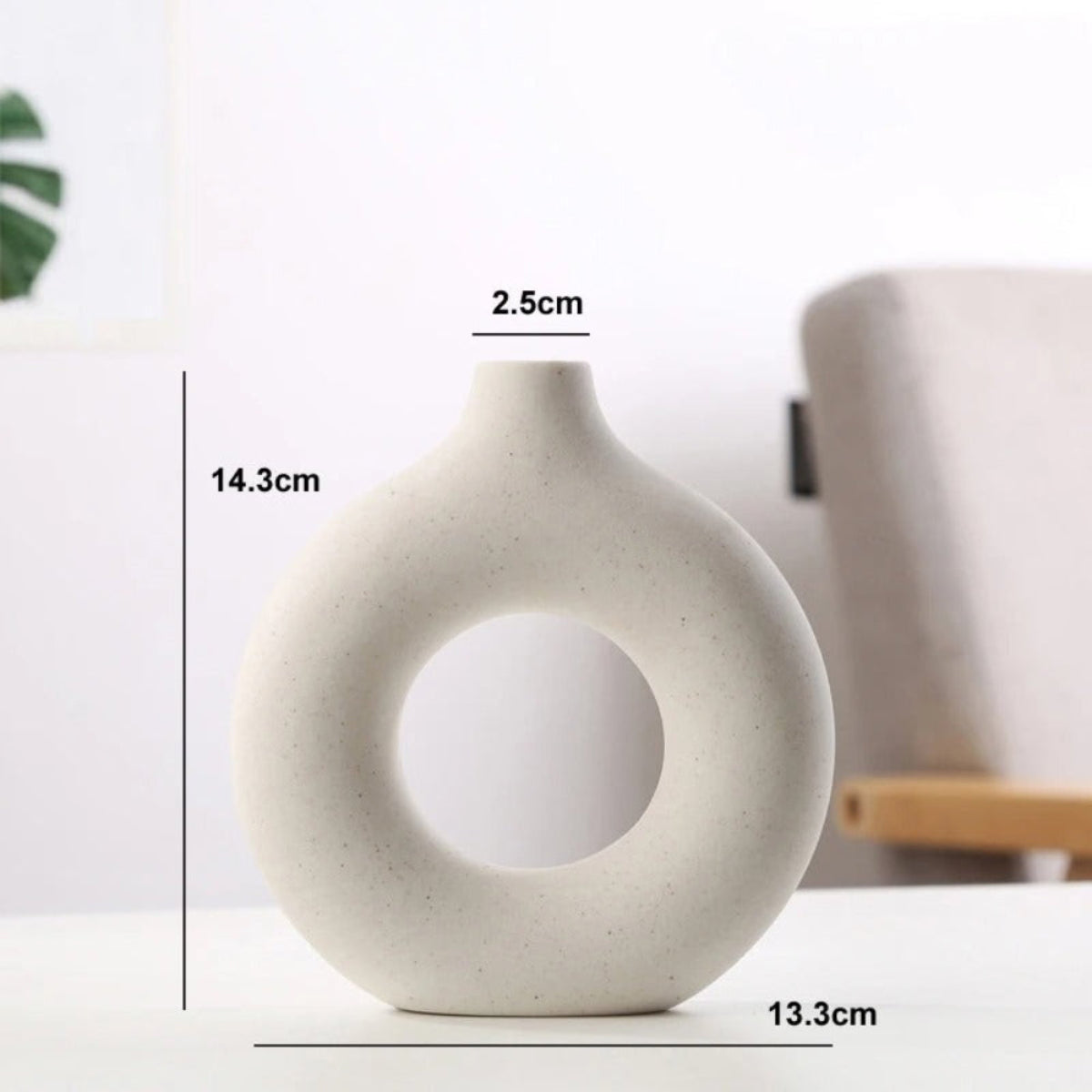 Vaso de cerâmica Circular Nórdico Donuts