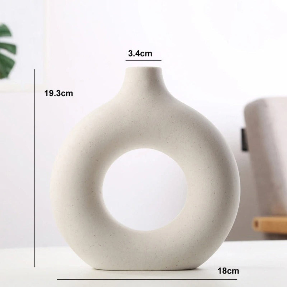 Vaso de cerâmica Circular Nórdico Donuts