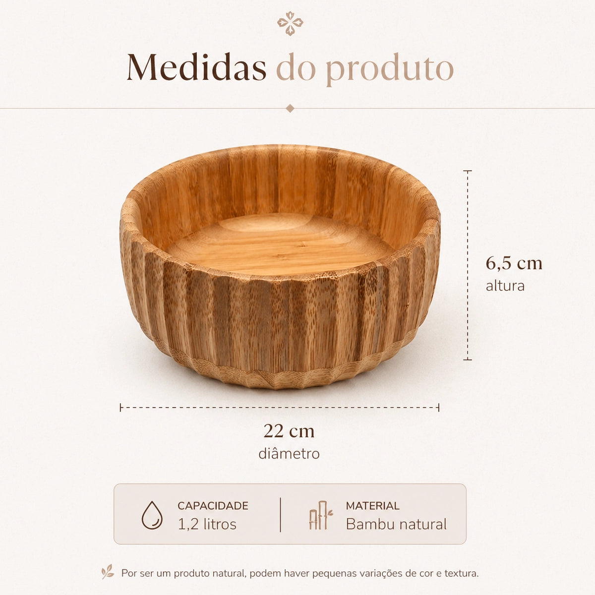 Bowl Canelado de Bambu Essenza Natural