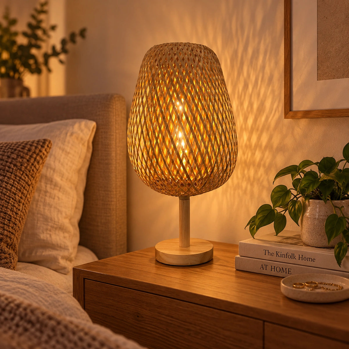 Luminária de Mesa Bambu Âmbar