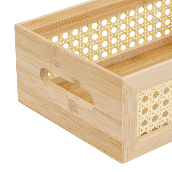 Caixa Organizadora de Bambu com Palhinha Indiana Essenza Natural