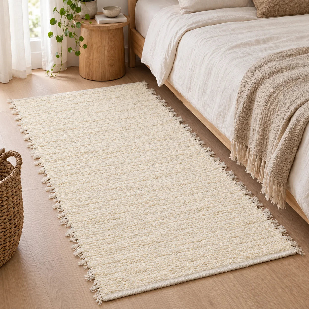 Tapete Felpudo Dupla Face Off White Toque Macio