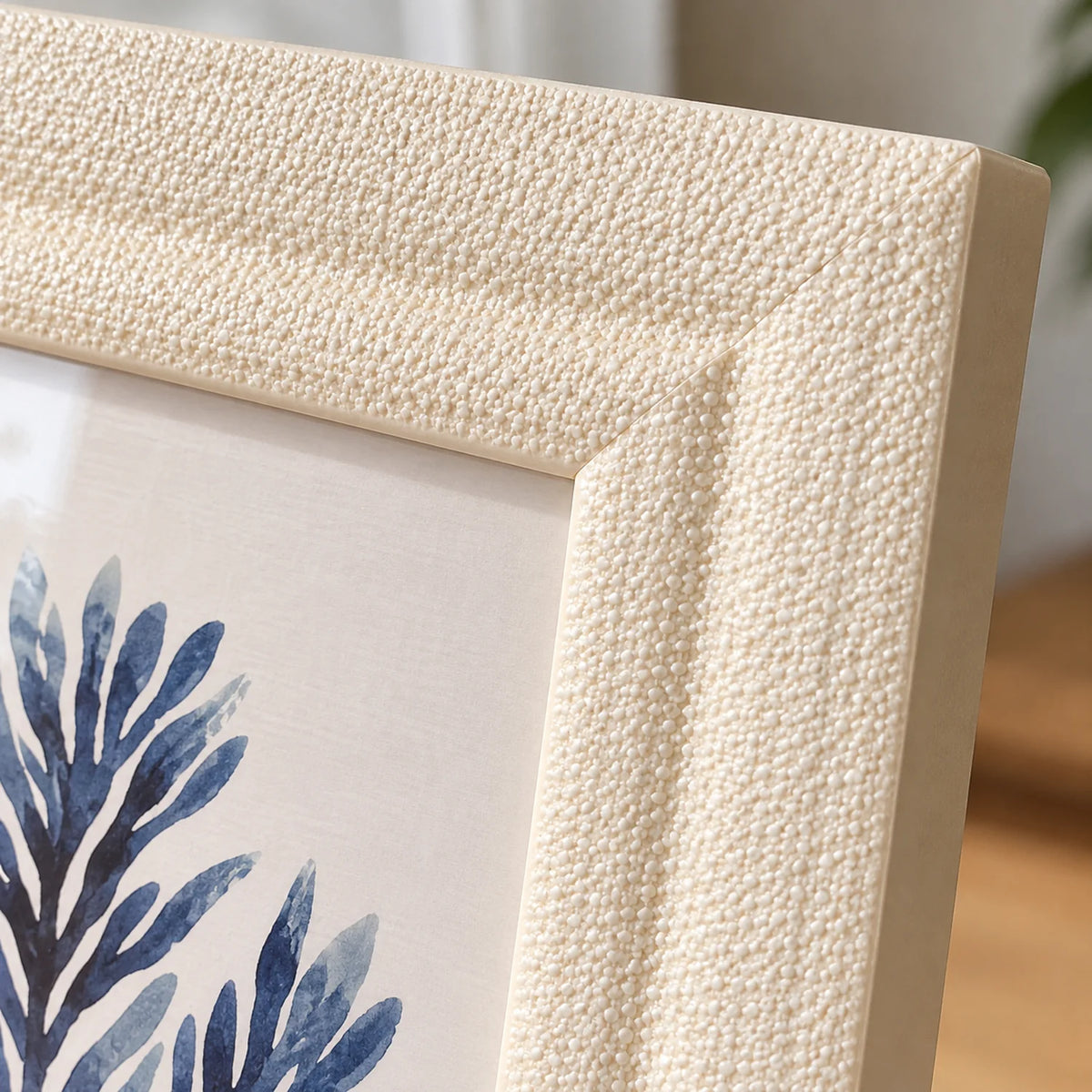 Kit 2 Porta-Retratos Off-White com Textura Celeste — textura 2