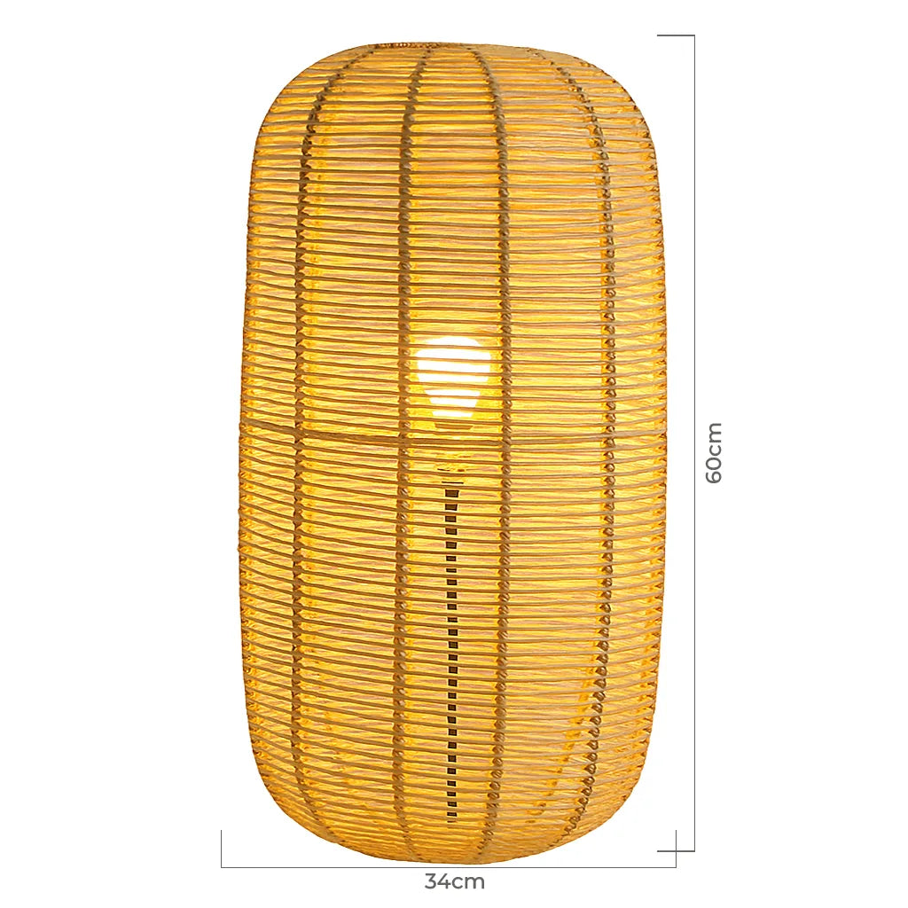Luminária de Chão de Palha Huayna para iluminação decorativa de piso, luminária decorativa de piso