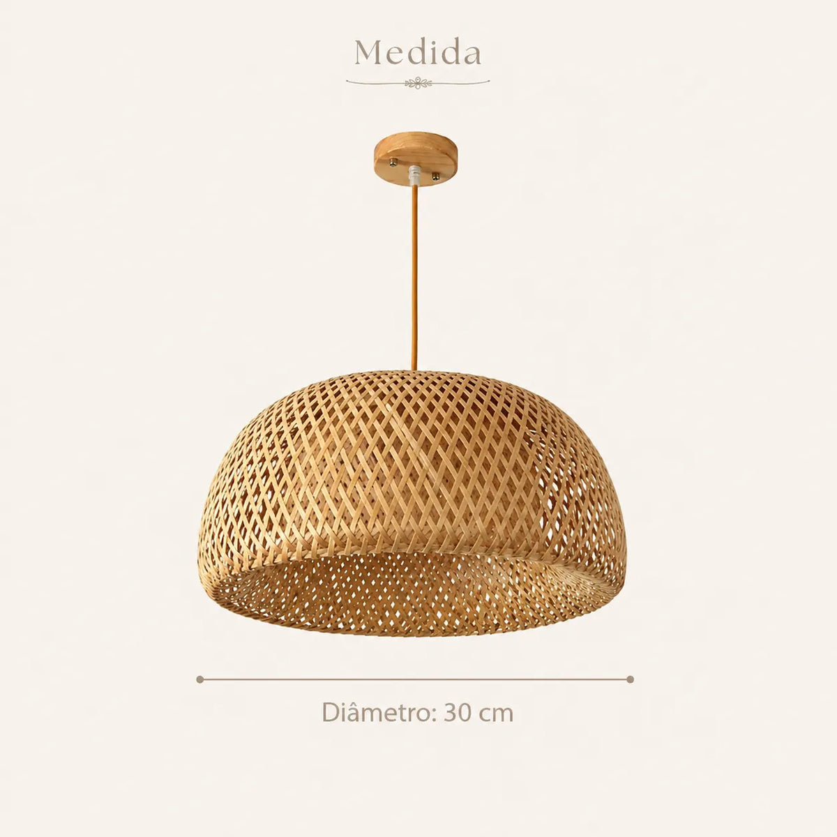 Luminária Pendente de Bambu Encantos — luminária para decoração de interiores