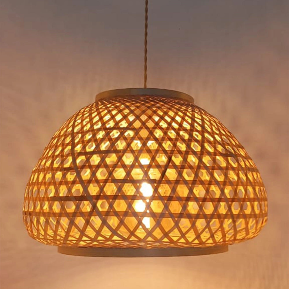 Luminária Pendente de Bambu Solin — imagem principal do produto
