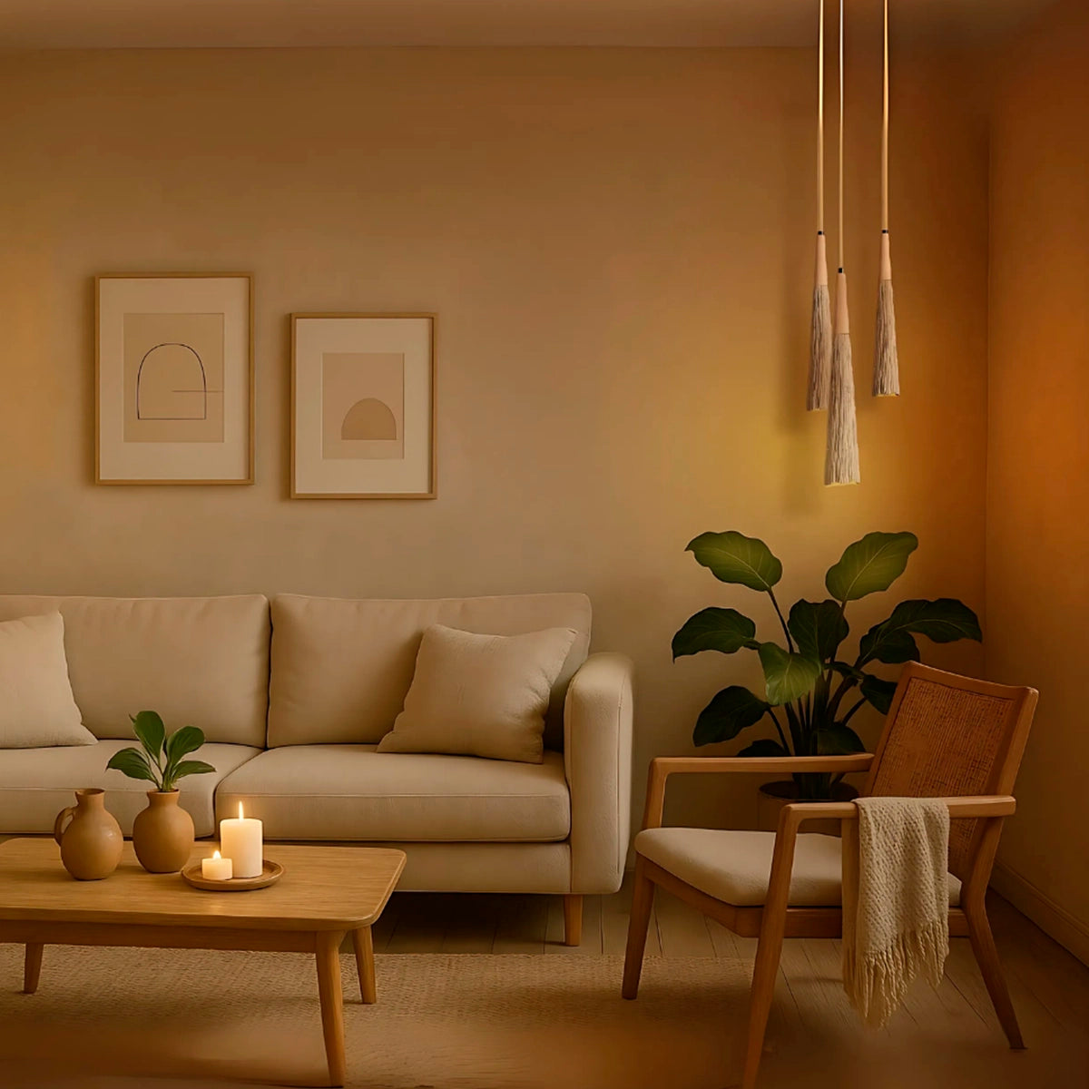 Luminária Pendente de Concreto Lyne — luminária para decoração de interiores