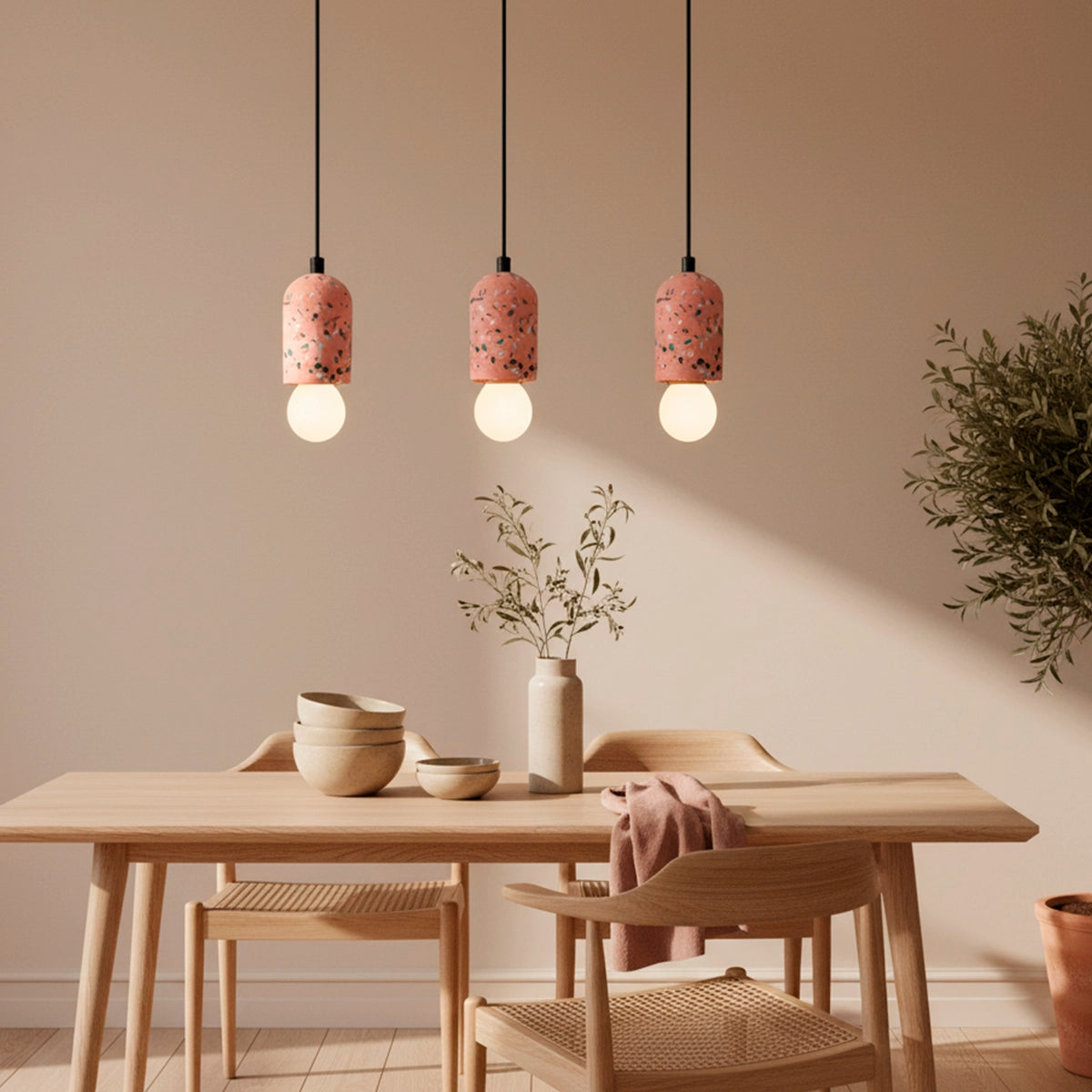 Luminária Pendente Granilite Terraz — vista da luminária para decoração de interiores