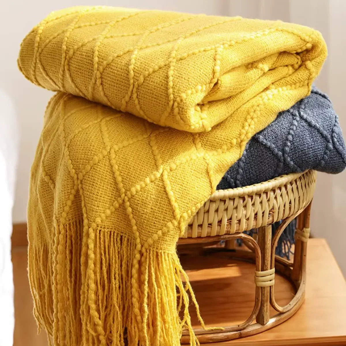 Manta para Sofá De Tricô Aurora