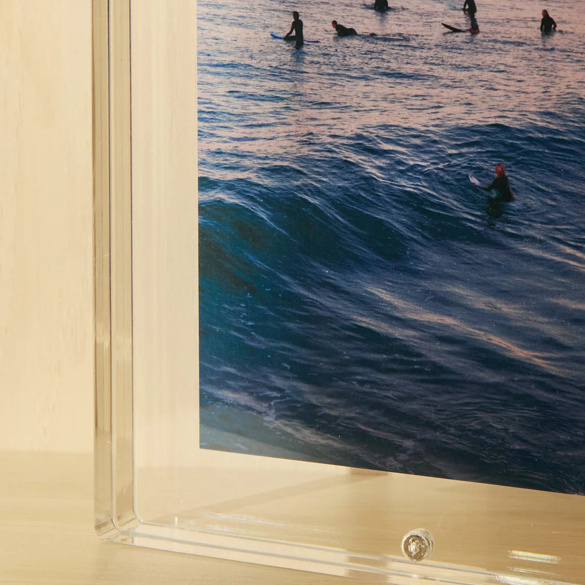 Porta-Retratos Retangular em Acrílico Cristal com Ímãs Memora, porta-fotos em acrílico cristal