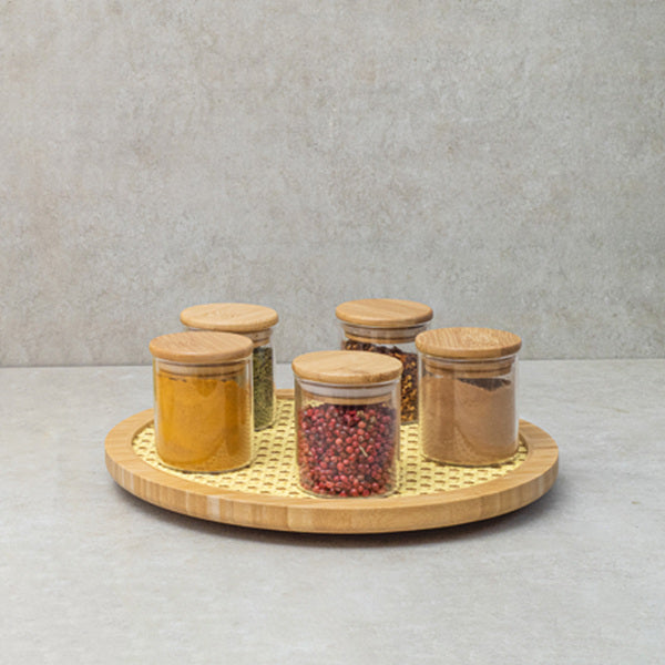 Tábua de Bambu com Base Giratória Essenza Natural