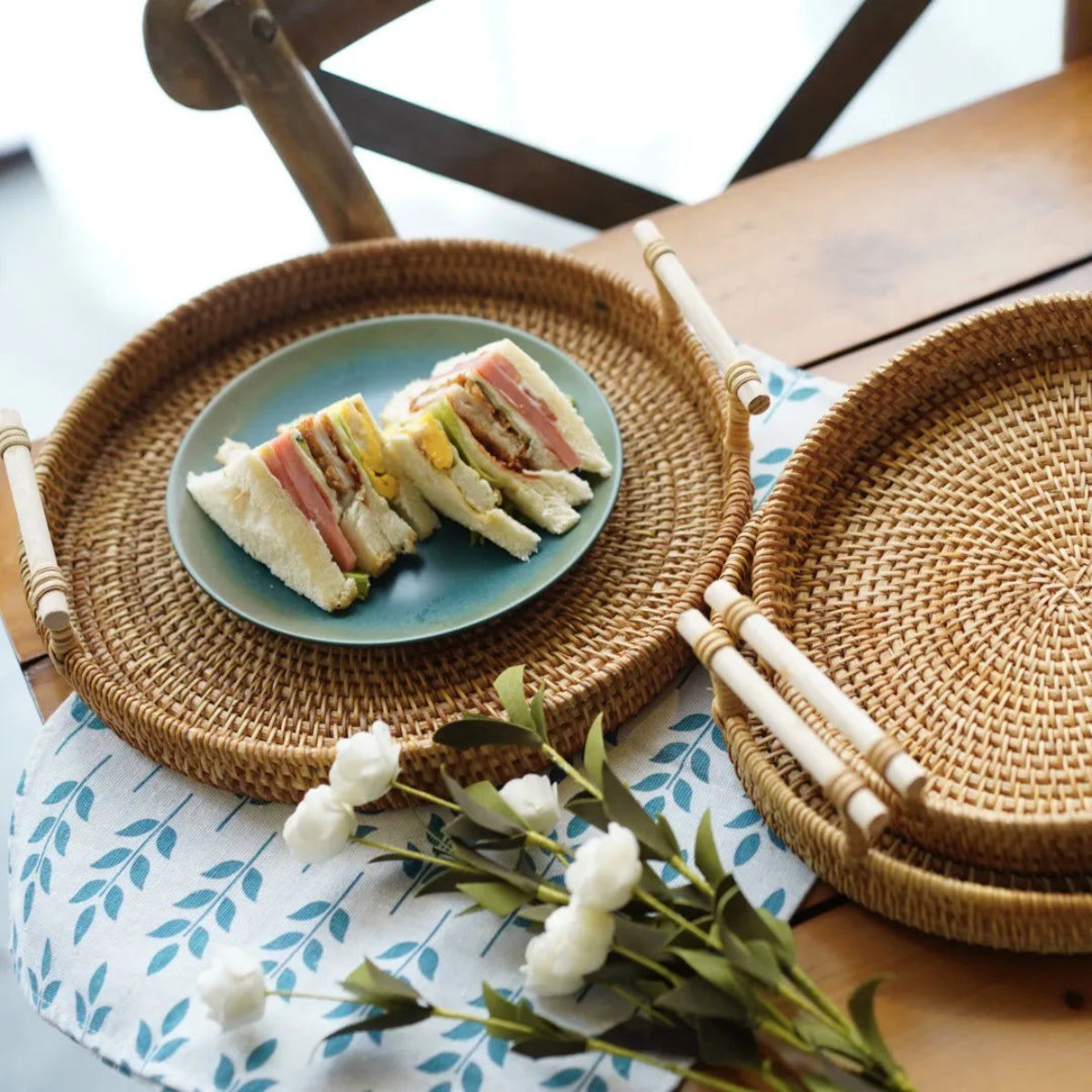 Bandeja Redonda em Vime Nature Craft