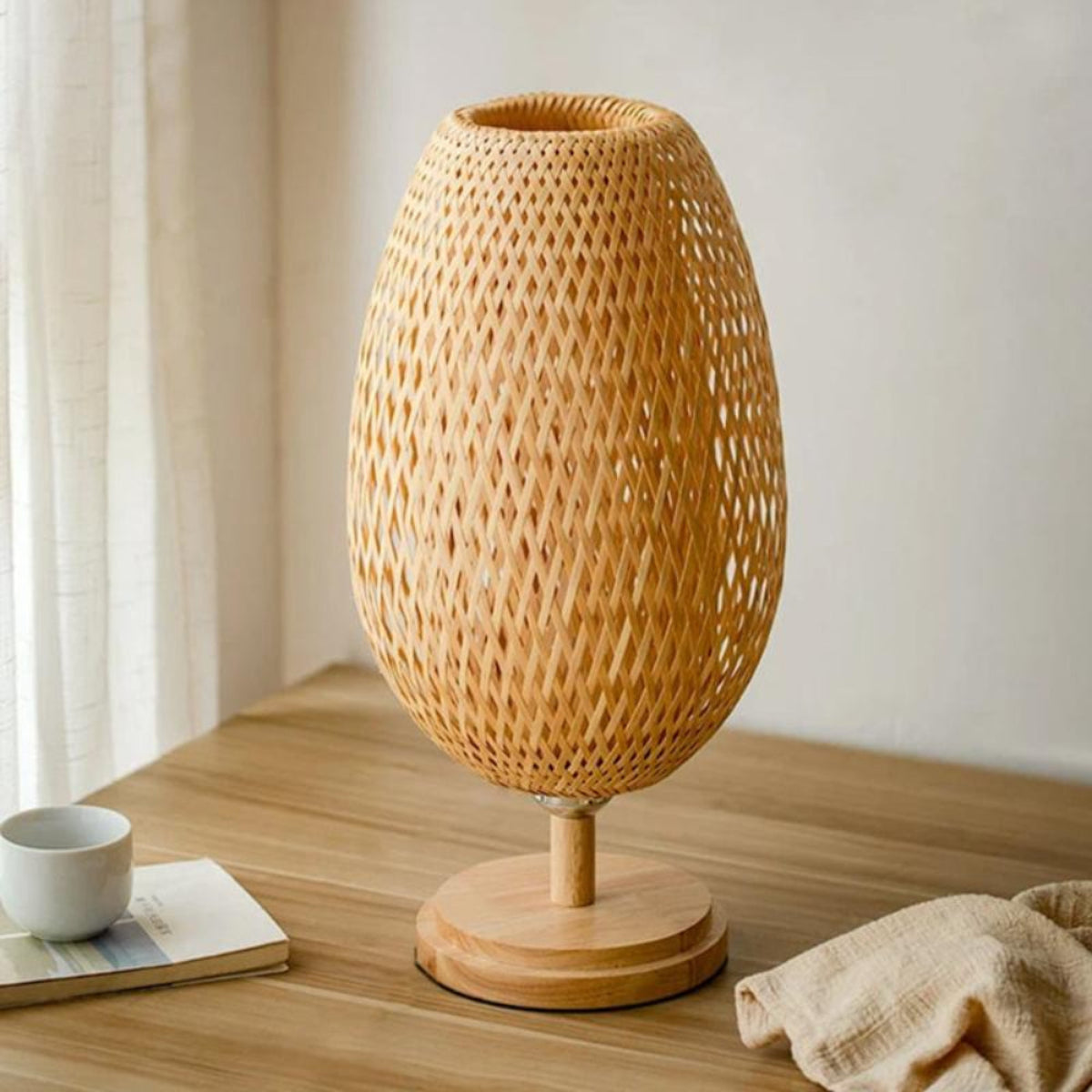 Luminária de Mesa Bambu