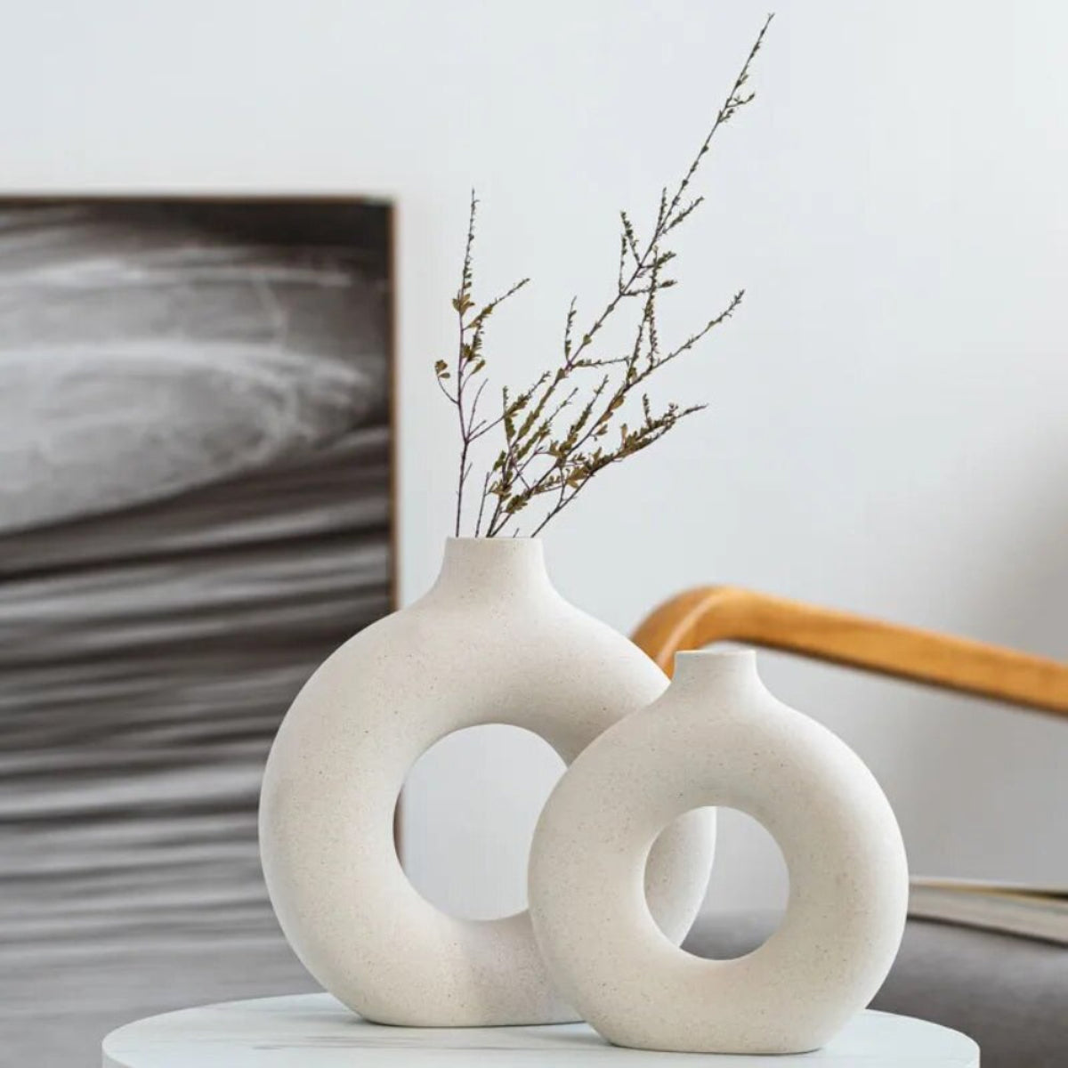 Vaso de cerâmica Circular Nórdico Donuts